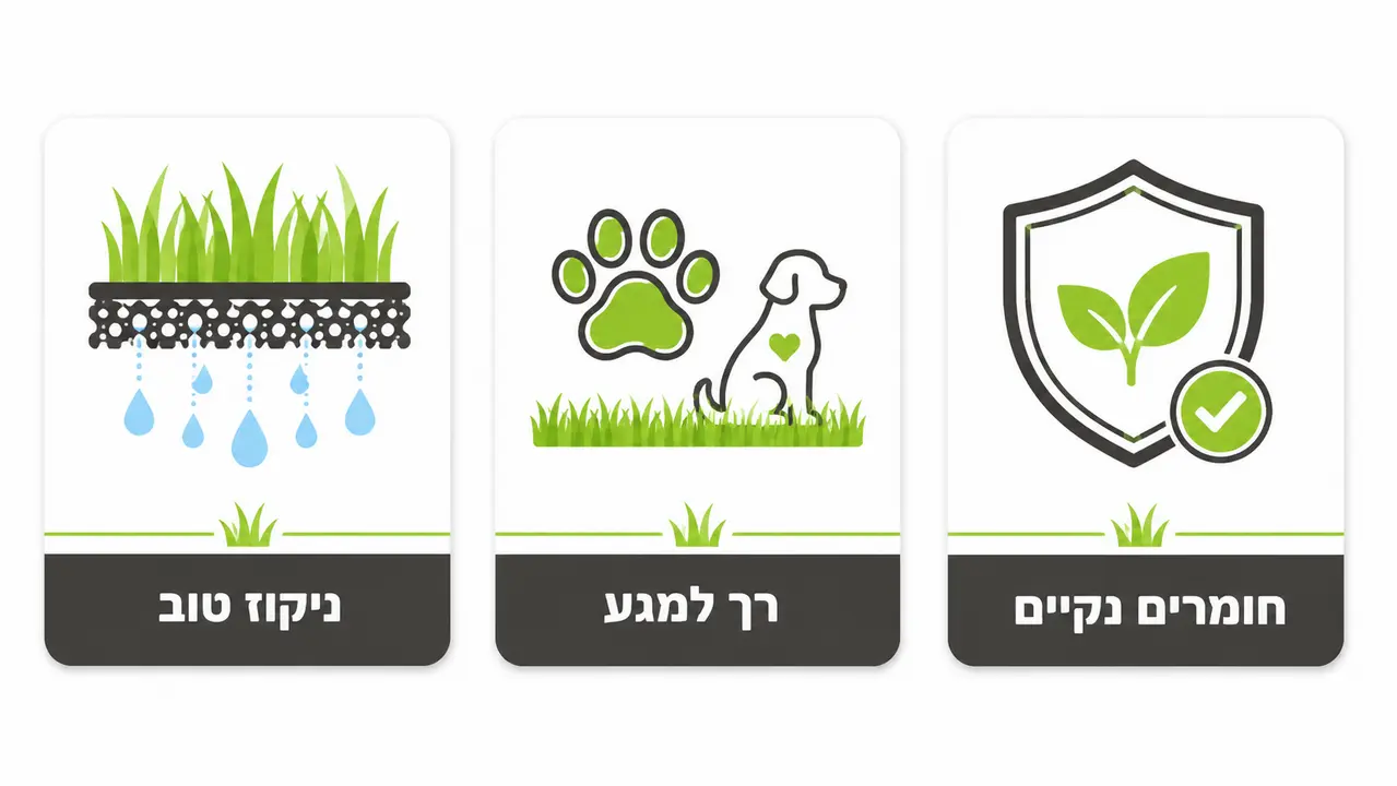 דשא סינטטי מתאים לילדים ולחיות מחמד