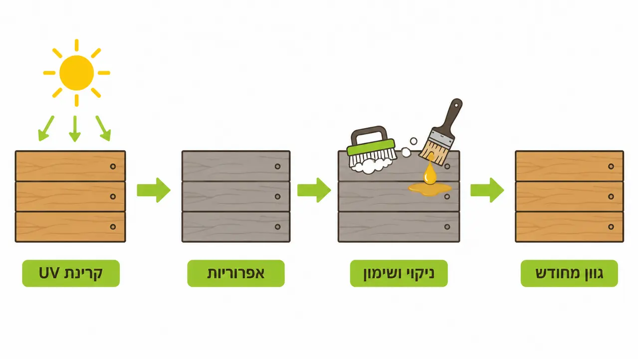 עצים קשים לדק עם עמידות גבוהה לתנאי חוץ
