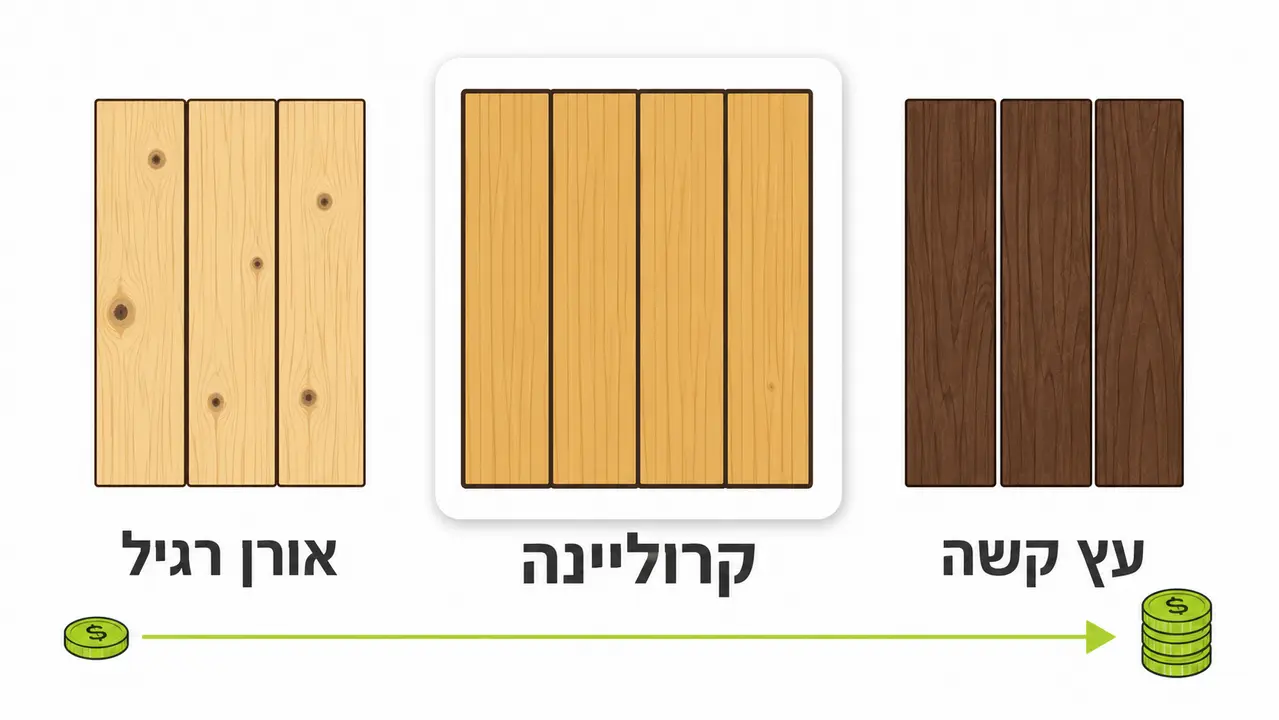 עץ קרוליינה לדק בחצר בית פרטי