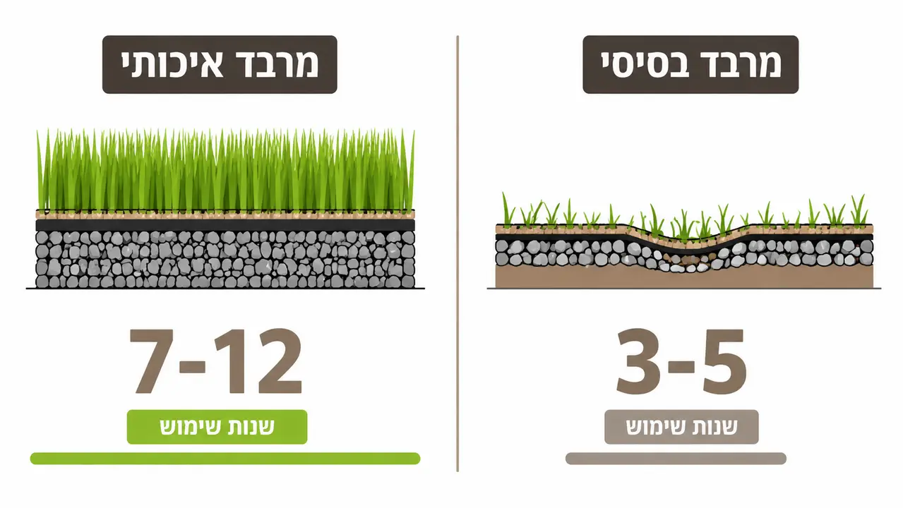 אורך חיי דשא סינטטי והחזר השקעה