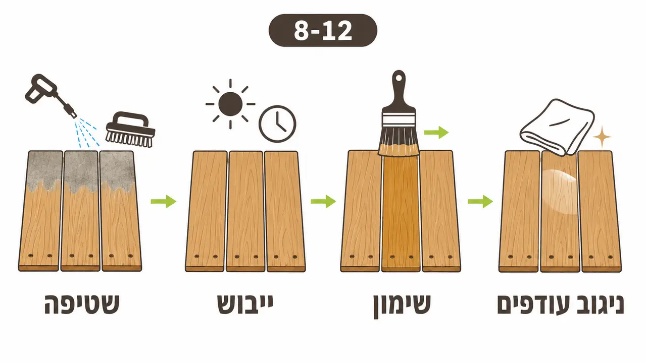 שימון תקופתי לדק קרוליינה לשימור הגוון