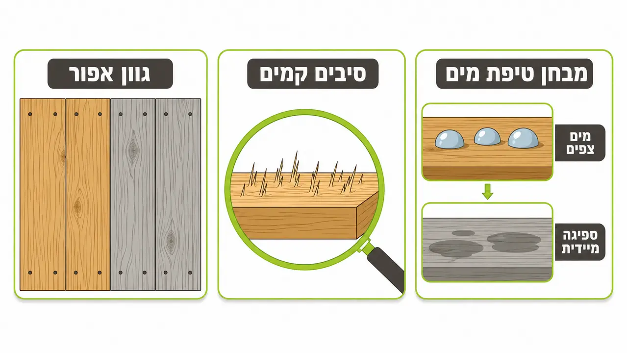 בדיקת דק אורן לזיהוי צורך בחידוש