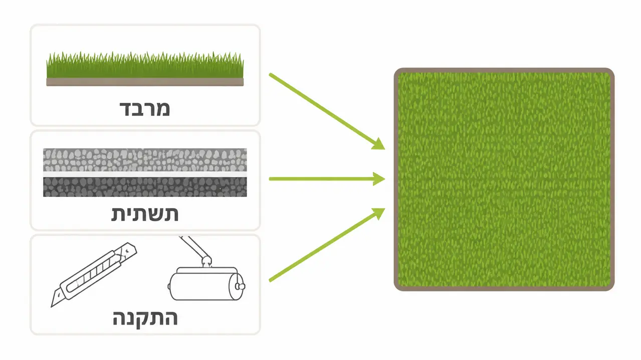 דשא סינטטי בגינה ישראלית - מחיר למטר