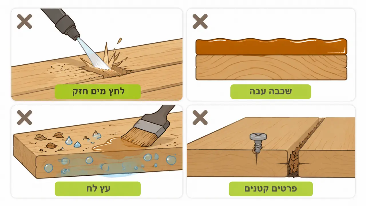 טעויות נפוצות בתחזוקת דק עץ