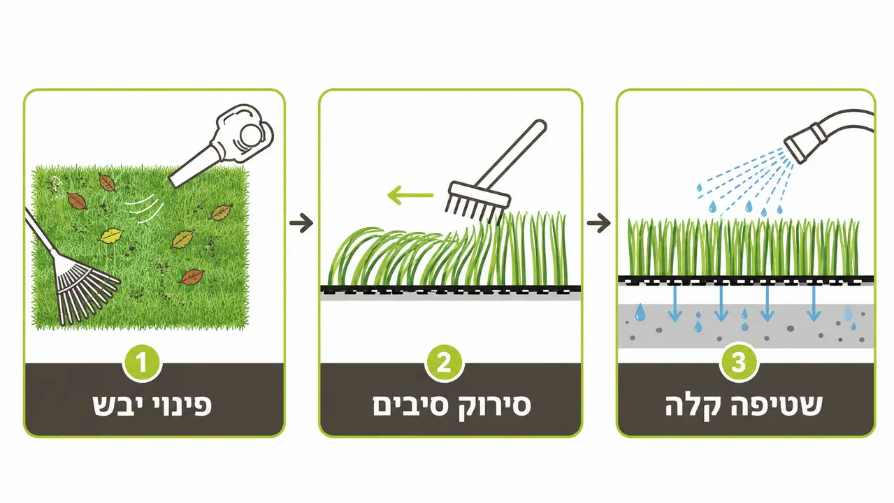 איך לבצע ניקוי דשא סינטטי בצורה נכונה ויעילה