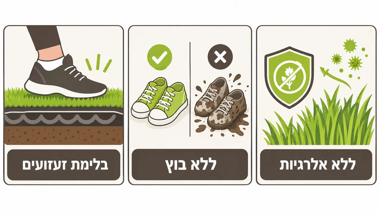 משטח סינטטי אחיד ונקי מבוץ מתאים לחצר משחקים לילדים